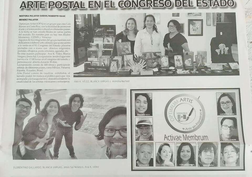 Arte Postal en el Congreso del Estado – Xalapa, Veracruz. México 2019